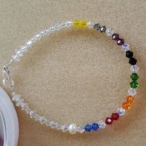 Custom Order Swarovski Crystal & Freshwater Pearl SS .925 Lobster Clasp